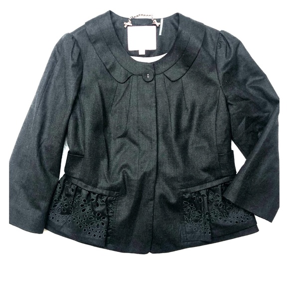 Rebecca Taylor Wool Peplum Blazer - Picture 1 of 8